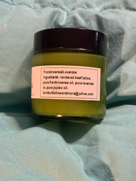 Tallow Balm - Frankincense and Lavender - 4 oz Jar